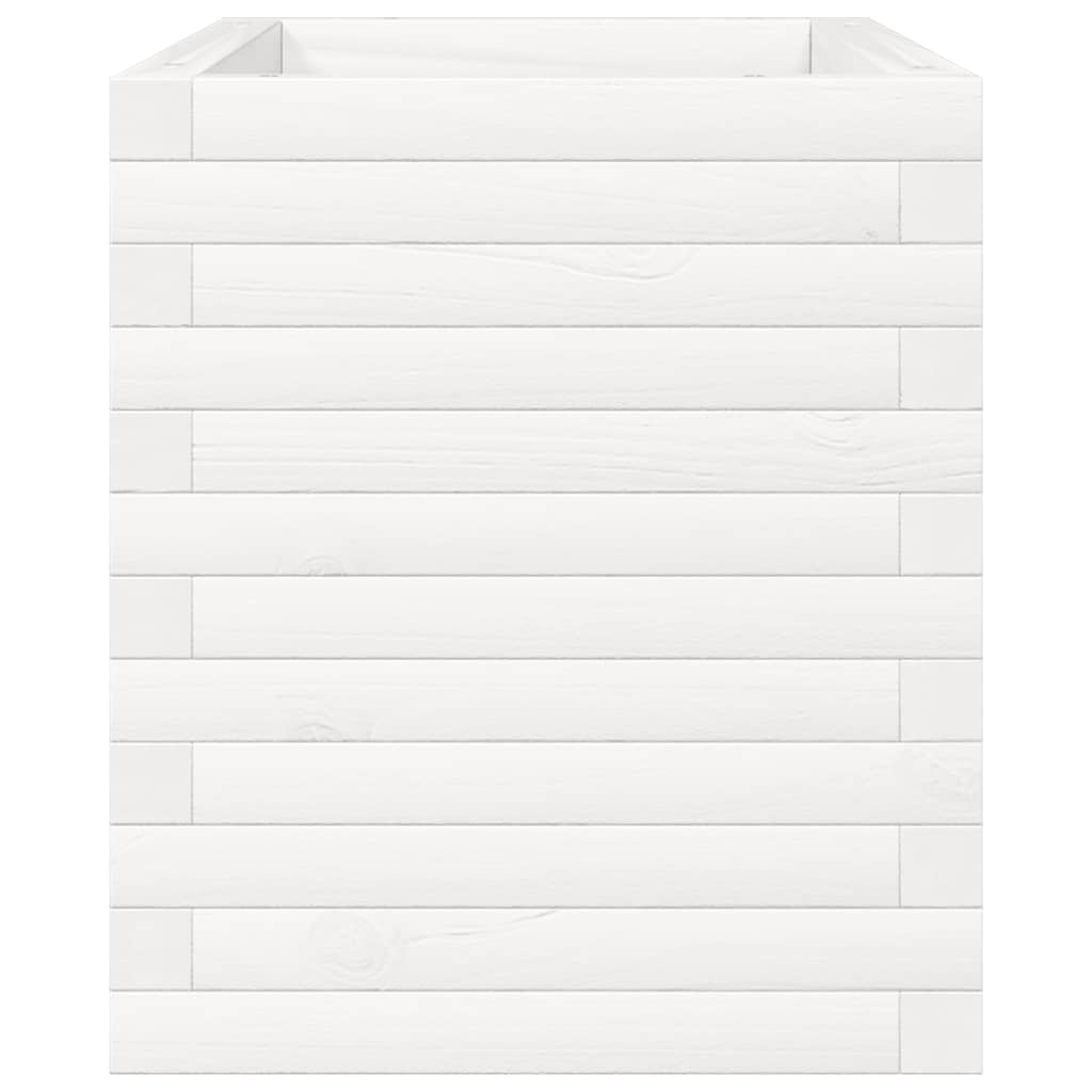 vidaXL Garden Planter White 70x40x45.5 cm Solid Wood Pine 6