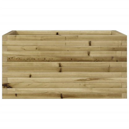 Garden Planter 50x50x45.5 cm Impregnated Wood Pine Open Bottom Natural Impregnated 90 cm 60 cm