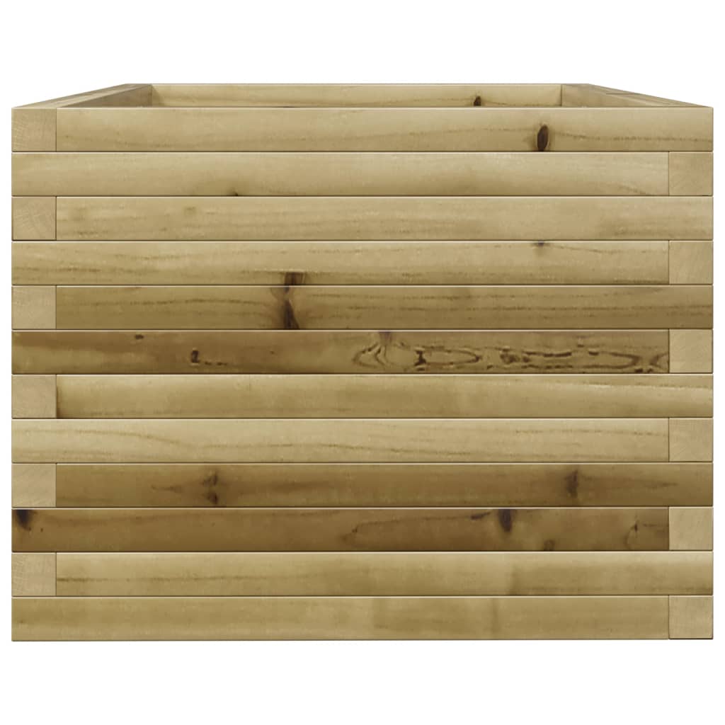 Garden Planter 50x50x45.5 cm Impregnated Wood Pine Open Bottom Natural Impregnated 90 cm 60 cm