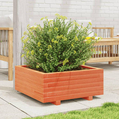 vidaXL Garden Planter Wax Brown 60x60x26.5 cm Solid Wood Pine 3