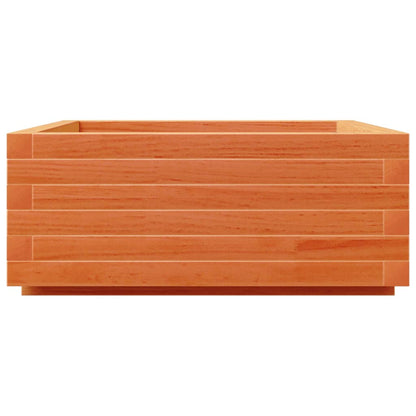 vidaXL Garden Planter Wax Brown 60x60x26.5 cm Solid Wood Pine 6