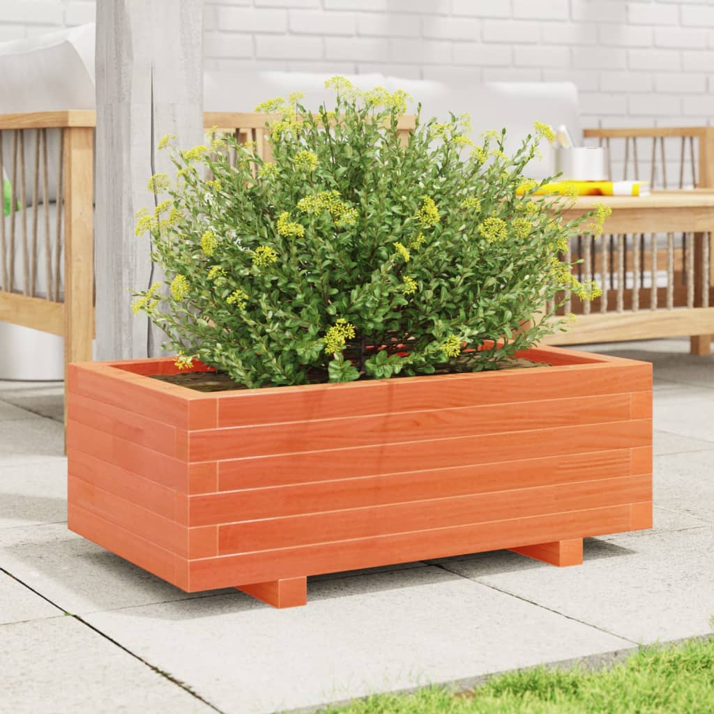 vidaXL Garden Planter Wax Brown 70x40x26.5 cm Solid Wood Pine 3