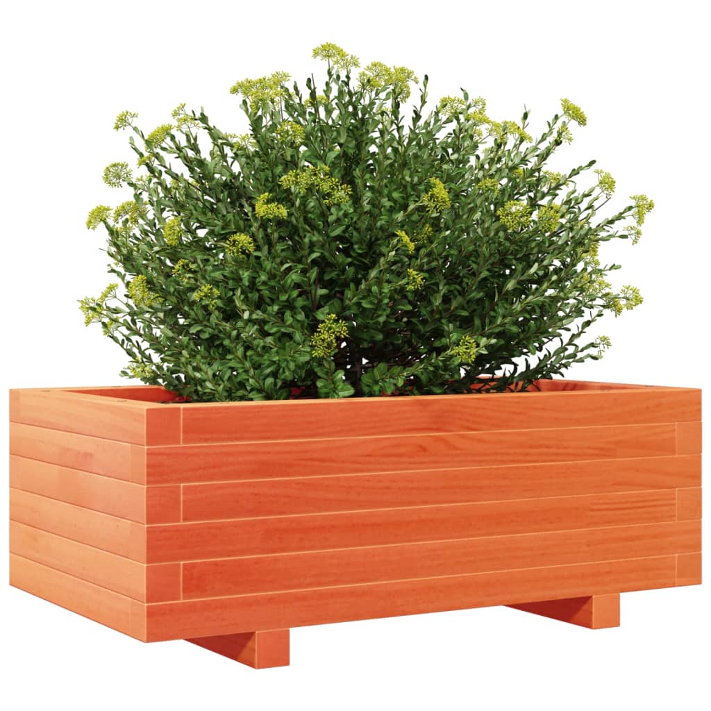 vidaXL Garden Planter Wax Brown 70x40x26.5 cm Solid Wood Pine 4