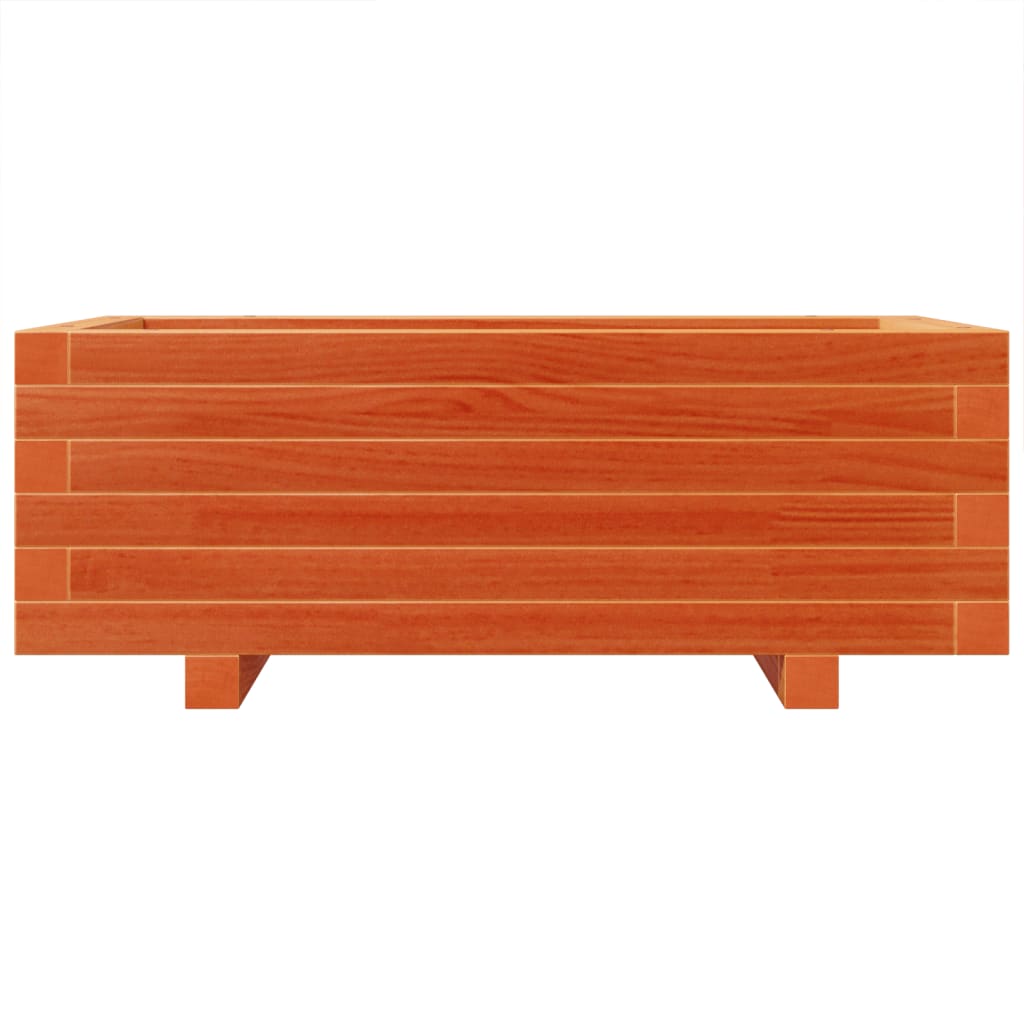 vidaXL Garden Planter Wax Brown 70x40x26.5 cm Solid Wood Pine 5