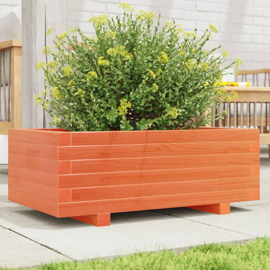 vidaXL Garden Planter Wax Brown 70x40x26.5 cm Solid Wood Pine 1