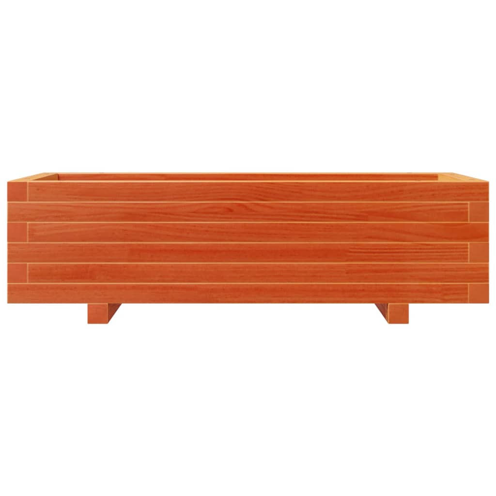 vidaXL Garden Planter Wax Brown 90x40x26,5 cm Solid Wood Pine 4