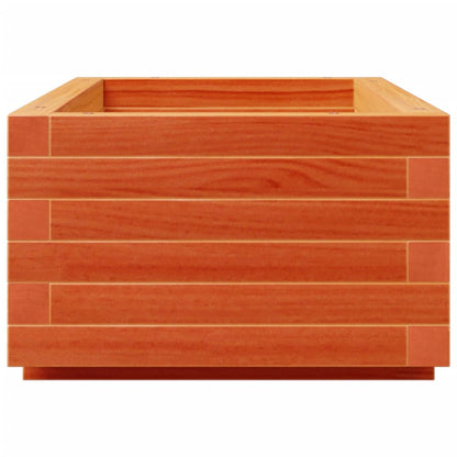 vidaXL Garden Planter Wax Brown 90x40x26,5 cm Solid Wood Pine 6