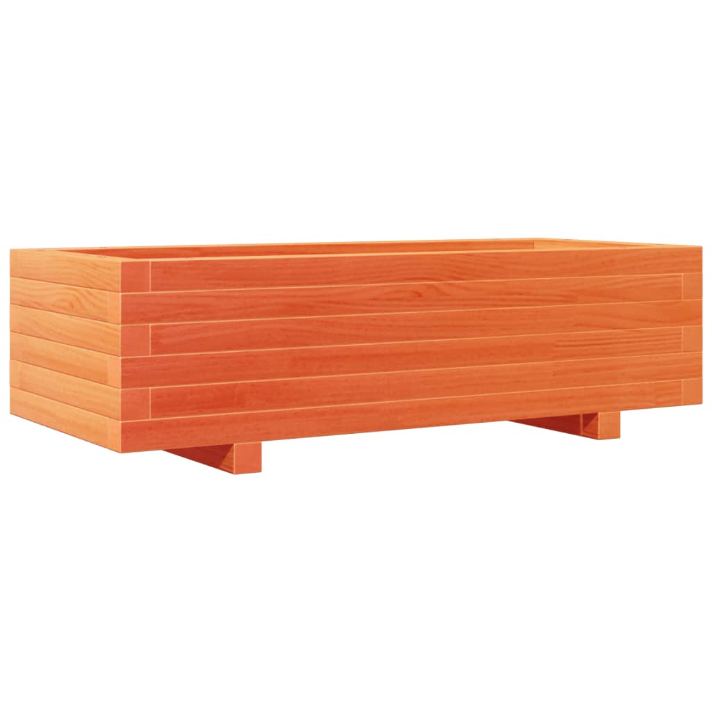 vidaXL Garden Planter Wax Brown 90x40x26,5 cm Solid Wood Pine 5