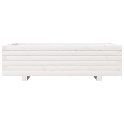 vidaXL Garden Planter White 90x60x26.5 cm Solid Wood Pine 5