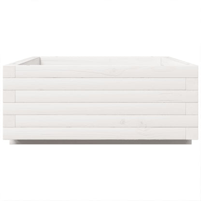vidaXL Garden Planter White 90x60x26.5 cm Solid Wood Pine 6