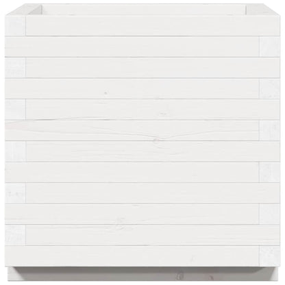 vidaXL Garden Planter White 50x50x49.5 cm Solid Wood Pine 6