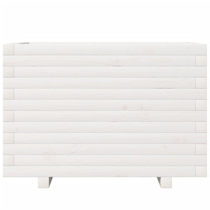 vidaXL Garden Planter White 70x40x49.5 cm Solid Wood Pine 5