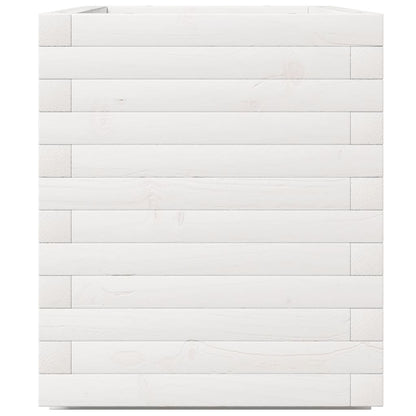vidaXL Garden Planter White 70x40x49.5 cm Solid Wood Pine 6