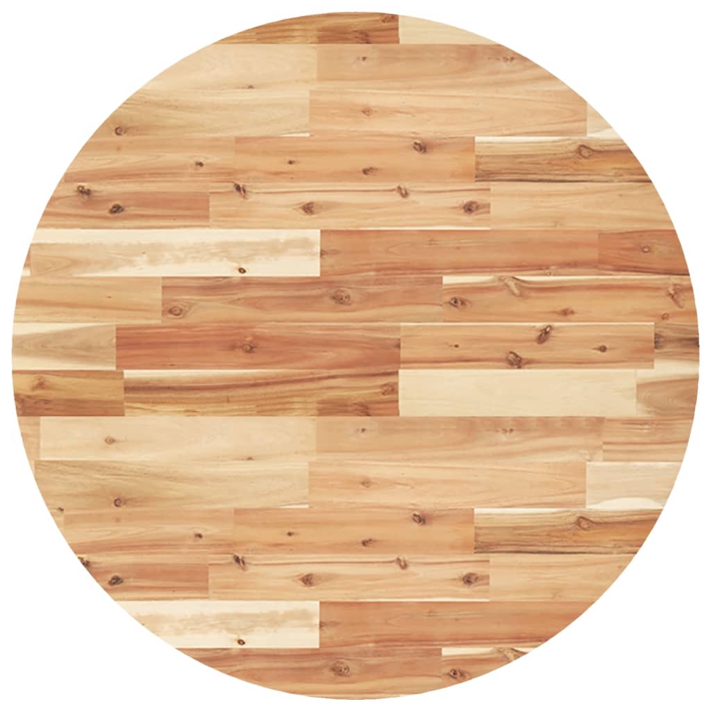 vidaXL Table Top Round Ø80x2 cm Solid Wood Acacia 2