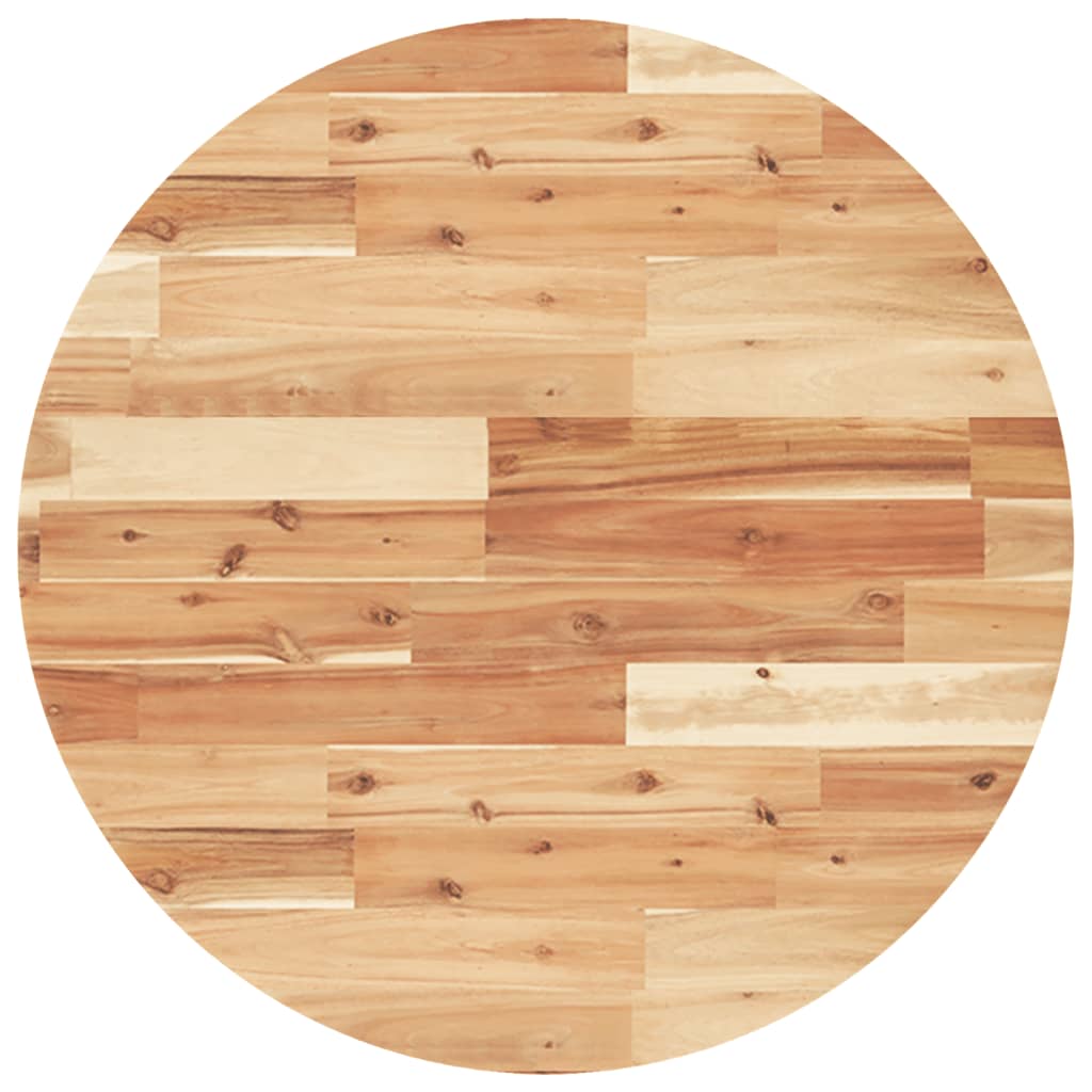 vidaXL Table Top Round Ø70x4 cm Solid Wood Acacia 2