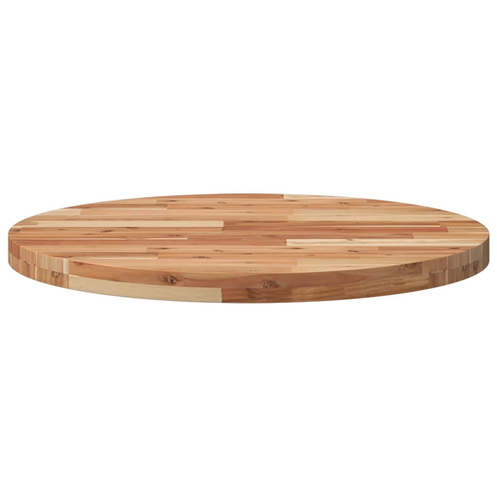 vidaXL Table Top Round Ø70x4 cm Solid Wood Acacia 4