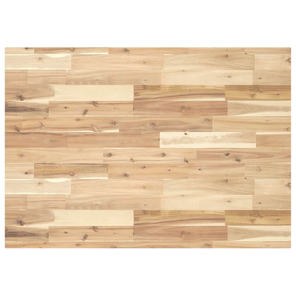 Table Top Rectangular Solid Wood Acacia Natural Height 4 cm 80 cm 70 cm