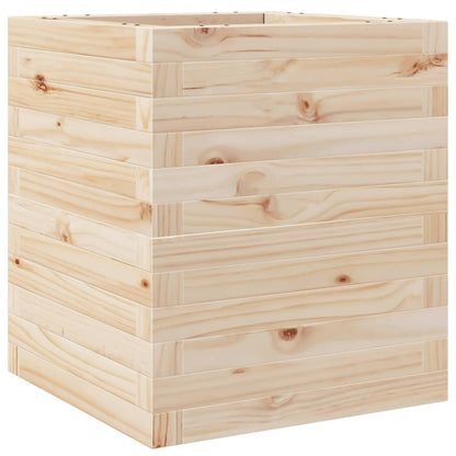 Garden Planter Solid Wood Pine Stackable Natural pine 46 cm