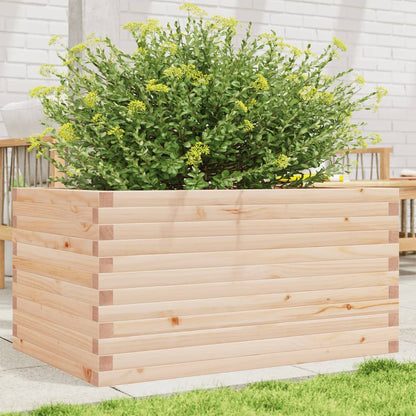 vidaXL Garden Planter Solid Wood Pine Stackable Natural Pine