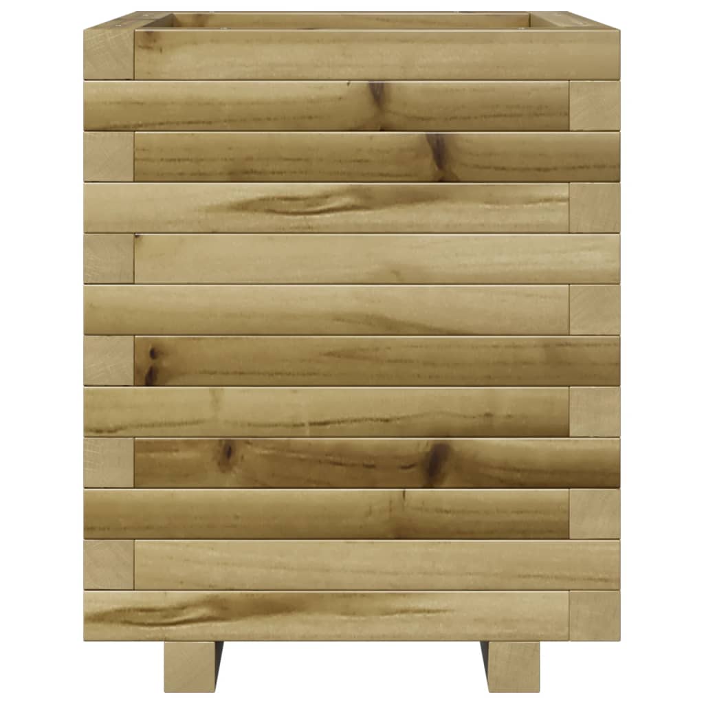 Garden Planter Impregnated Wood Pine Stackable Natural Impregnated 40 cm 49.5 cm 40 cm