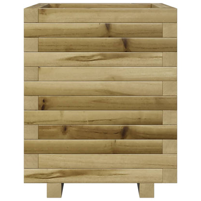 Garden Planter Impregnated Wood Pine Stackable Natural Impregnated 40 cm 49.5 cm 40 cm
