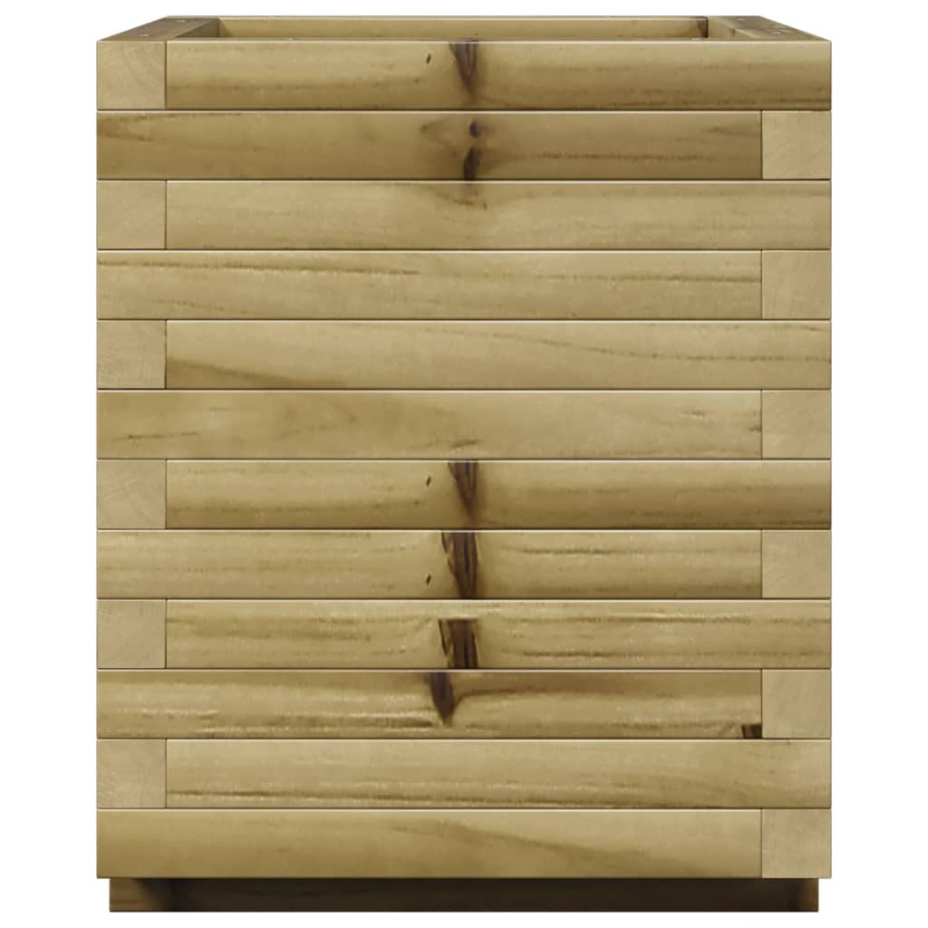 Garden Planter Impregnated Wood Pine Stackable Natural Impregnated 40 cm 49.5 cm 40 cm