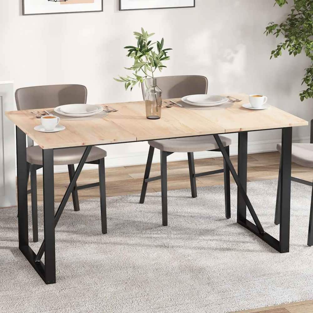 vidaXL Table Tops Rectangular Solid Wood Pine Height 1.7 cm