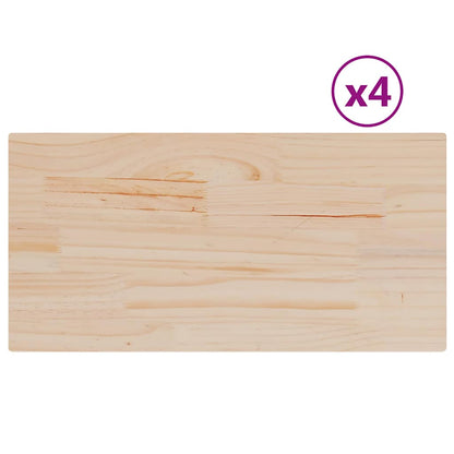 vidaXL Table Tops 4 pcs 90x45x1.7 cm Rectangular Solid Wood Pine 2