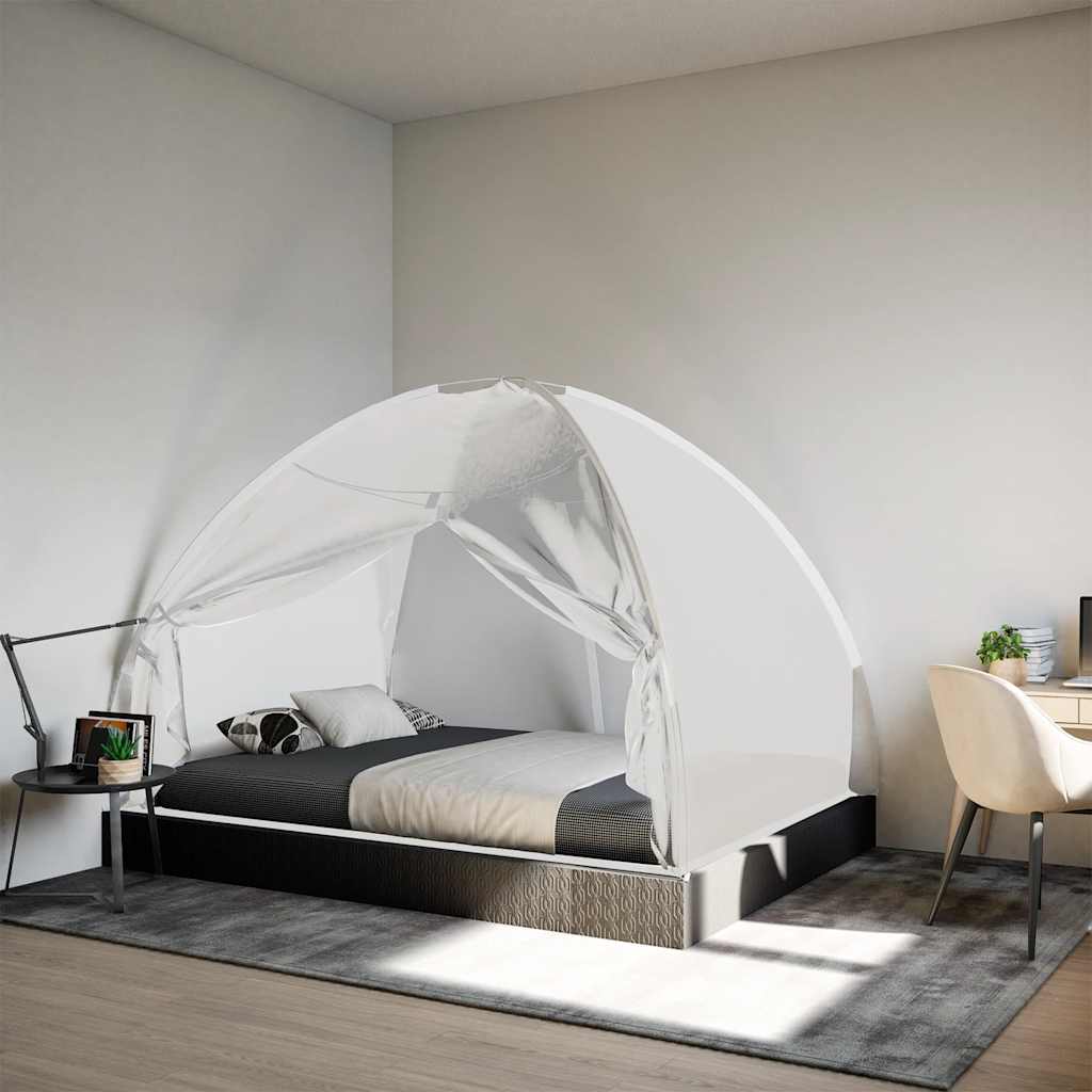 vidaXL Mosquito Net Mongolia with Doors 220 Mesh White 200x150x140 cm 1