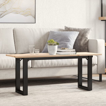 Coffee Table Solid Wood Pine and Steel O-frame Height 45 cm 110 cm 40 cm