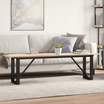Coffee Table Solid Wood Pine and Steel O-frame Height 45 cm 160 cm 40 cm