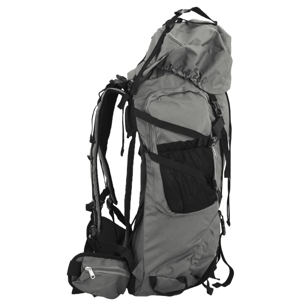 vidaXL Hiking Backpack Grey 80 L Oxford Fabric 2