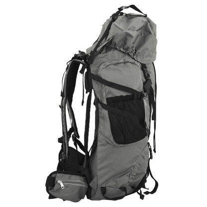 vidaXL Hiking Backpack Grey 80 L Oxford Fabric 2