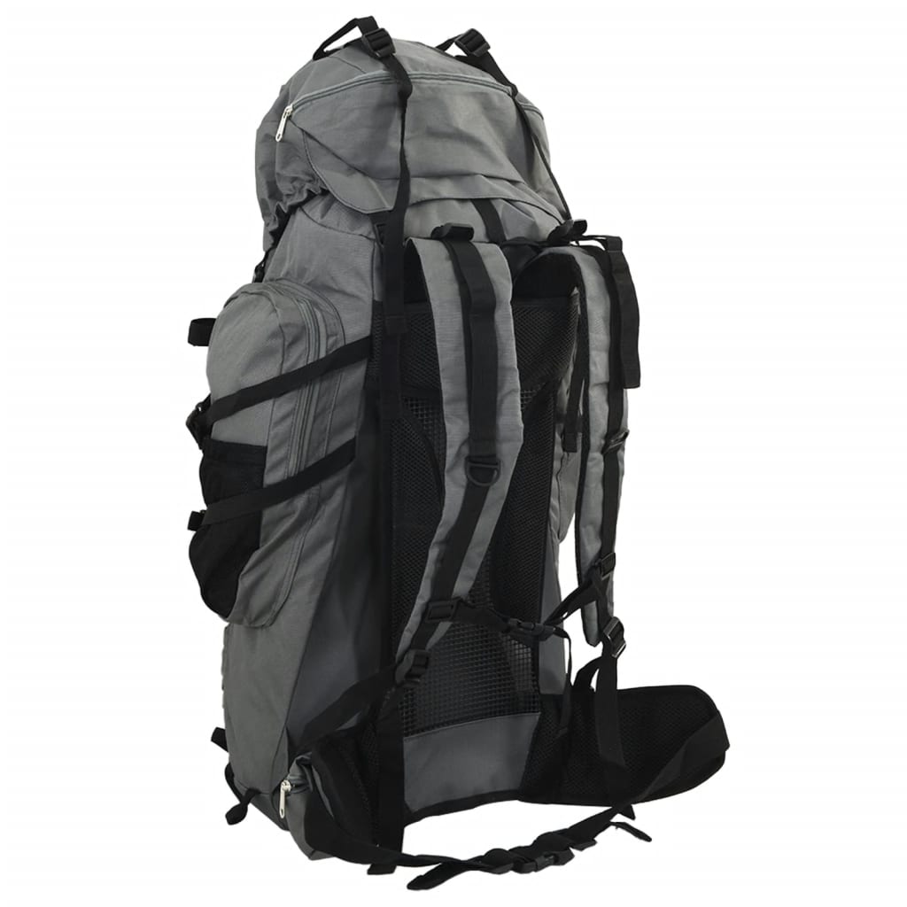 vidaXL Hiking Backpack Grey 80 L Oxford Fabric 3