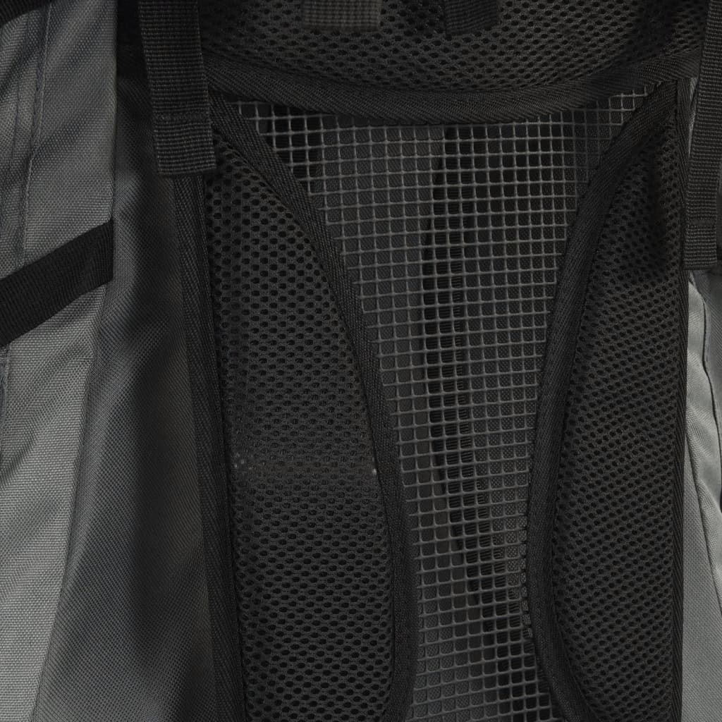 vidaXL Hiking Backpack Grey 80 L Oxford Fabric 4