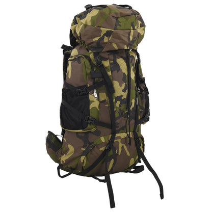 vidaXL Hiking Backpack Green Camouflage 80 L Oxford Fabric 1