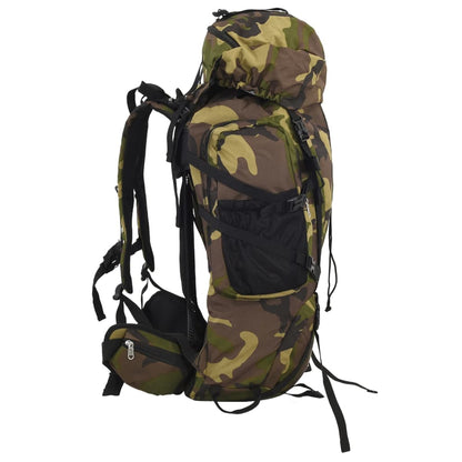 vidaXL Hiking Backpack Green Camouflage 80 L Oxford Fabric 3