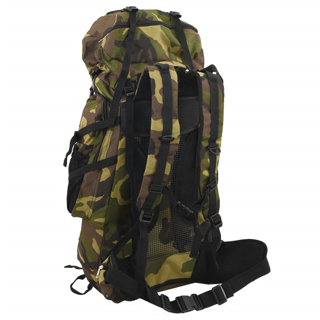 vidaXL Hiking Backpack Green Camouflage 80 L Oxford Fabric 2
