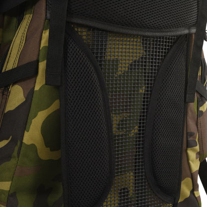 vidaXL Hiking Backpack Green Camouflage 80 L Oxford Fabric 4