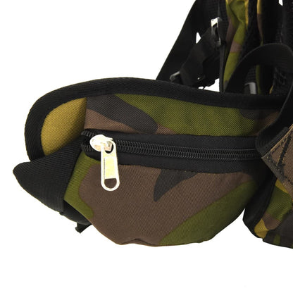 vidaXL Hiking Backpack Green Camouflage 80 L Oxford Fabric 5