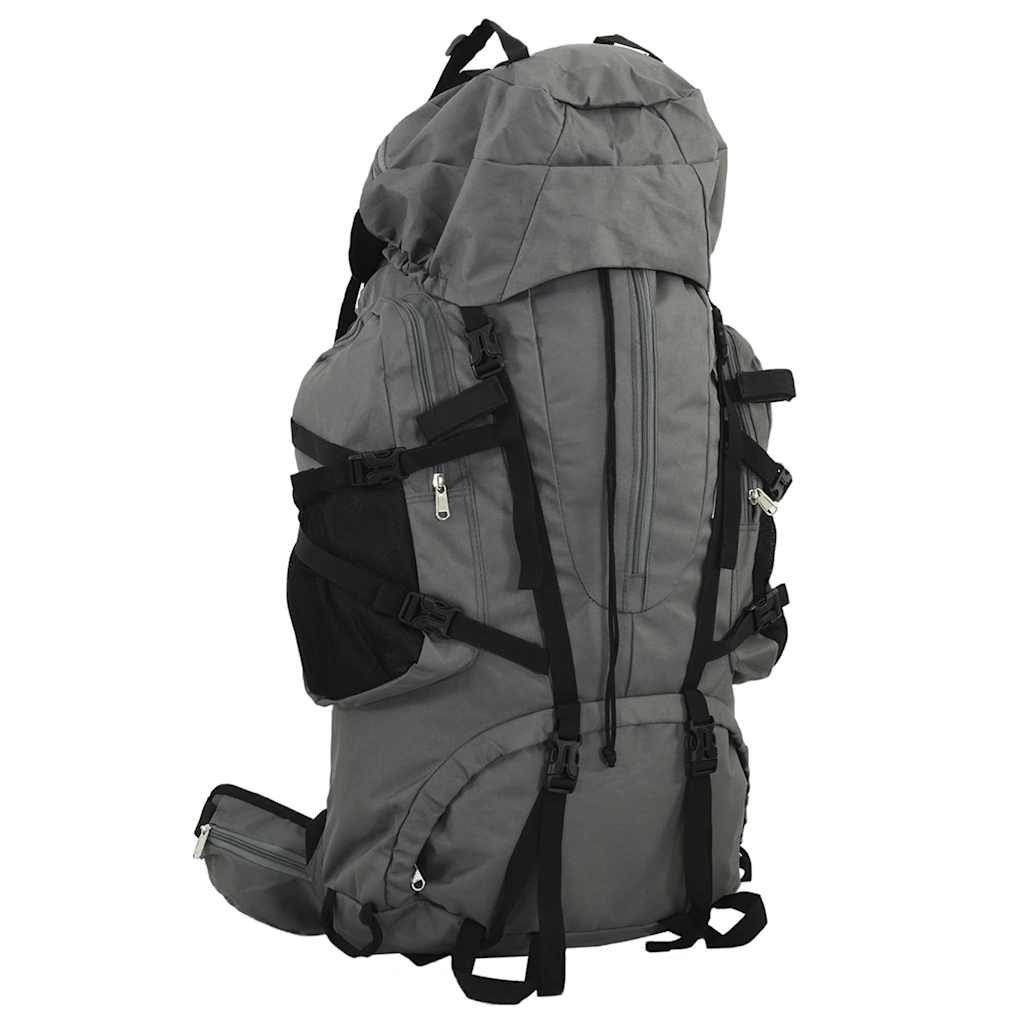 Hiking Backpack Oxford Fabric Grey 100 l