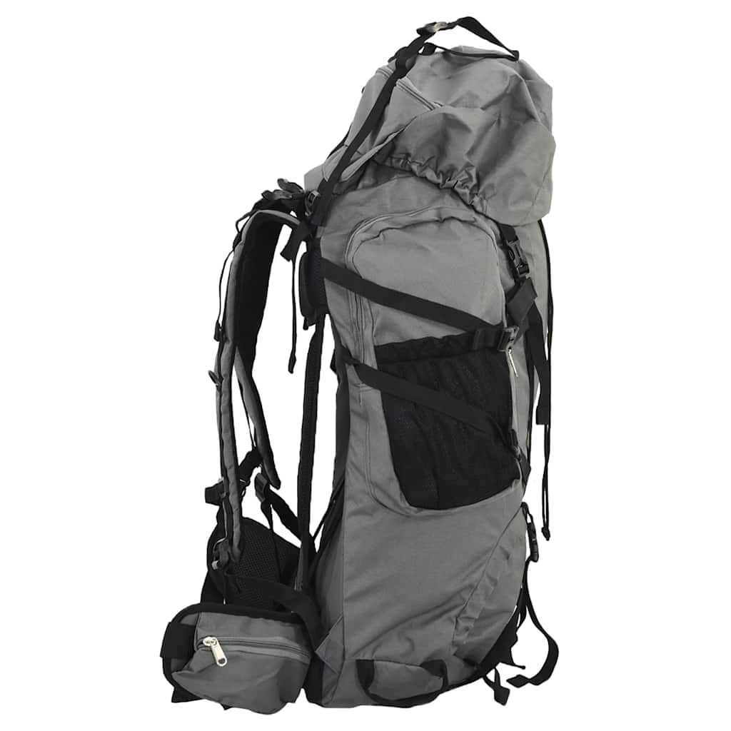Hiking Backpack Oxford Fabric Grey 100 l