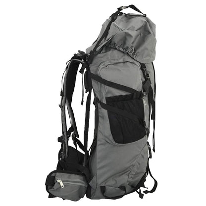 Hiking Backpack Oxford Fabric Grey 100 l