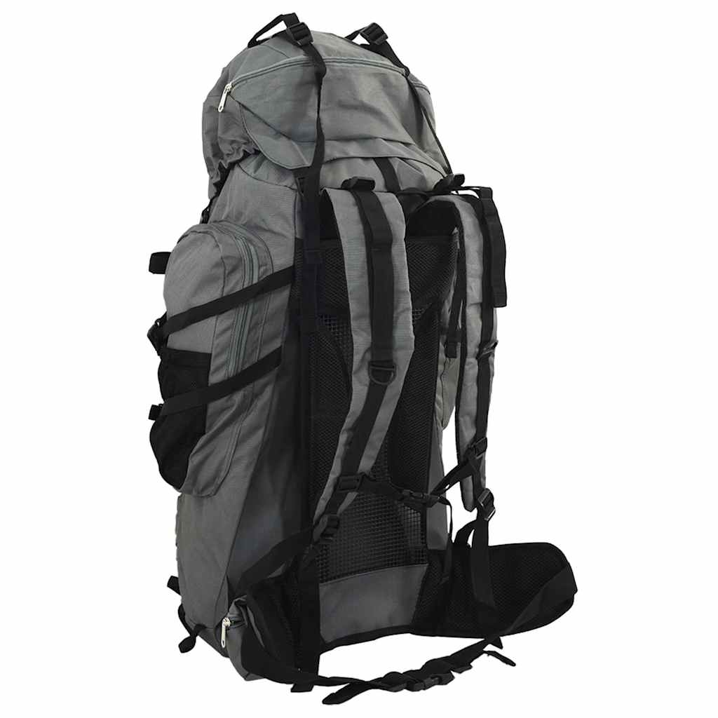 Hiking Backpack Oxford Fabric Grey 100 l