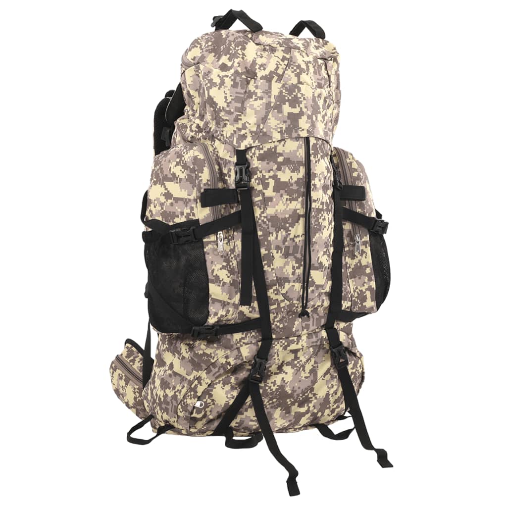 vidaXL Hiking Backpack Camel Brown Camouflage 100 L Oxford Fabric 1