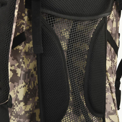 vidaXL Hiking Backpack Camel Brown Camouflage 100 L Oxford Fabric 4