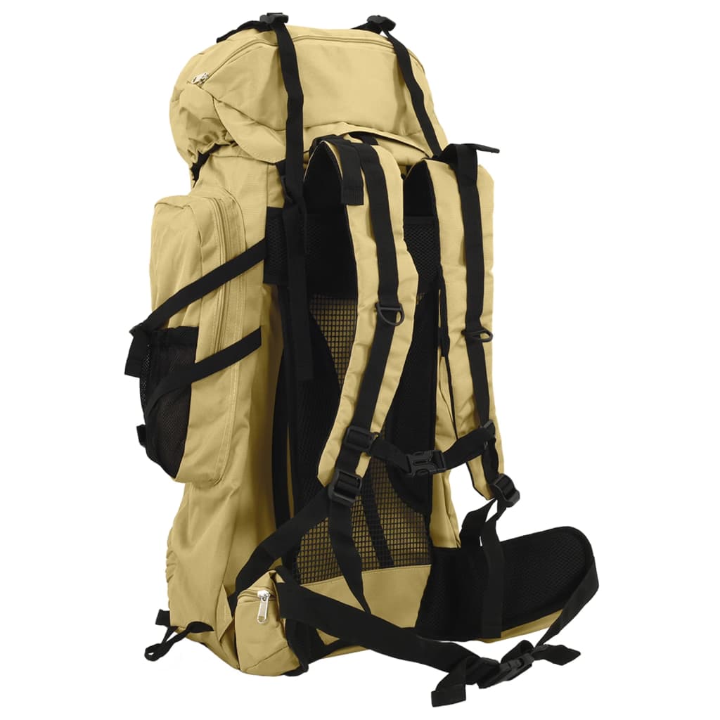vidaXL Hiking Backpack Khaki 100 L Oxford Fabric 3