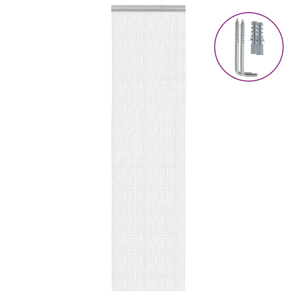 vidaXL Chain Door Fly Screen 56x186 cm Aluminium 1