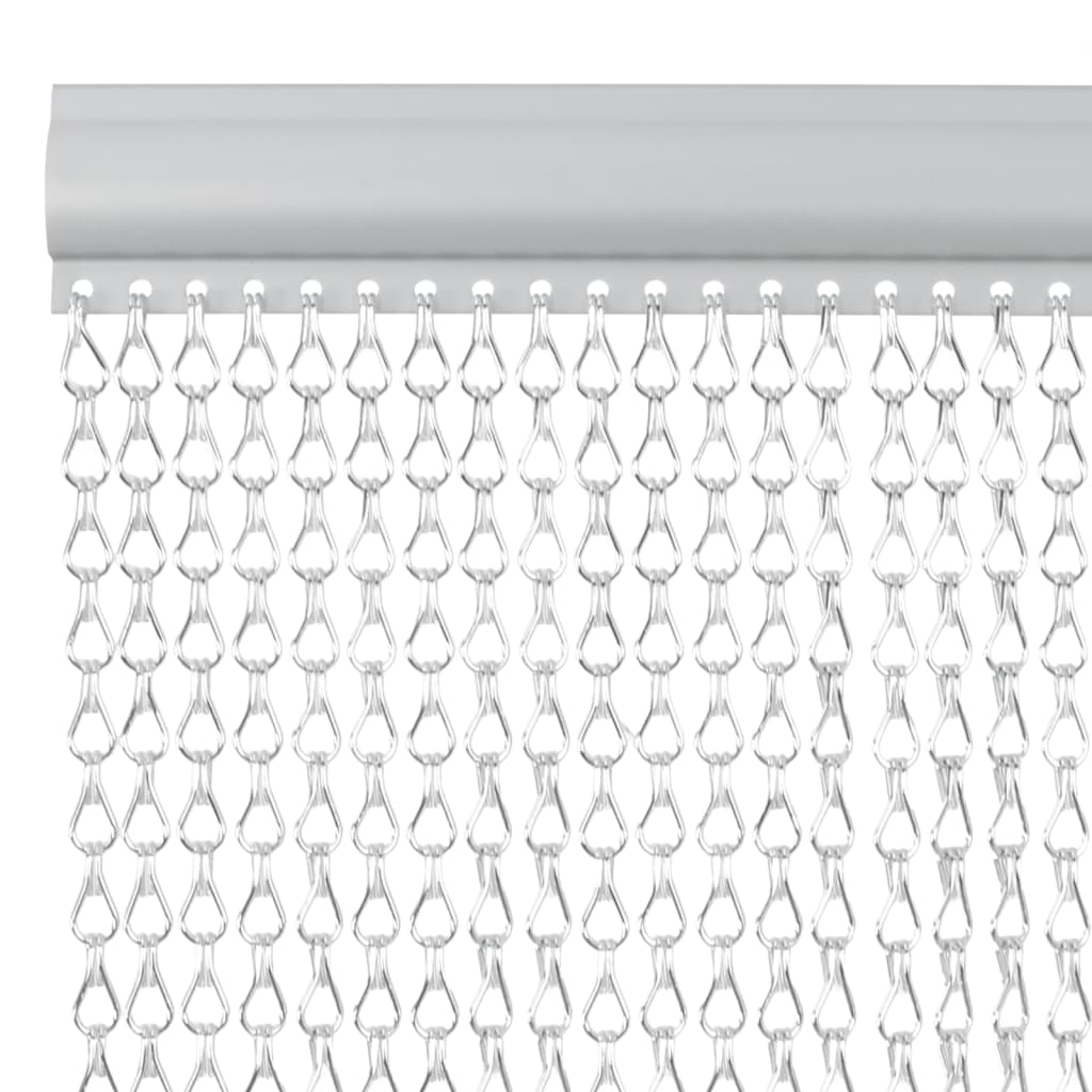vidaXL Chain Door Fly Screen 56x186 cm Aluminium 3
