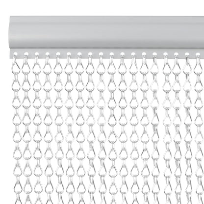 vidaXL Chain Door Fly Screen 56x186 cm Aluminium 3